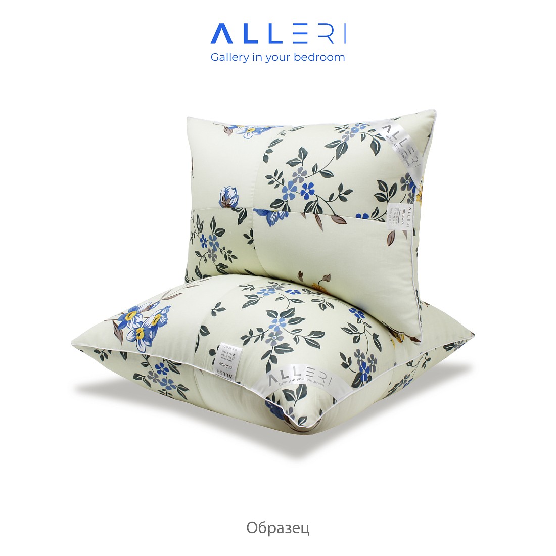  Подушки из лебяжьего пуха - Подушка "Лебяжий пух" Пэчворк (Сатин), Двухкамерная 