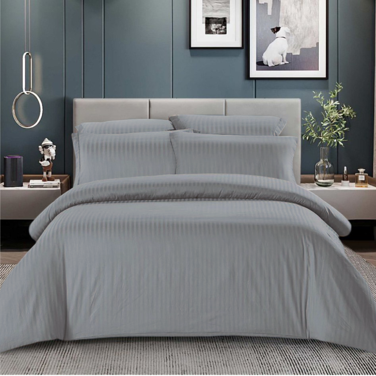  Сатин Stripe - Постельное белье «Сатин Stripe» серый 1*1см 