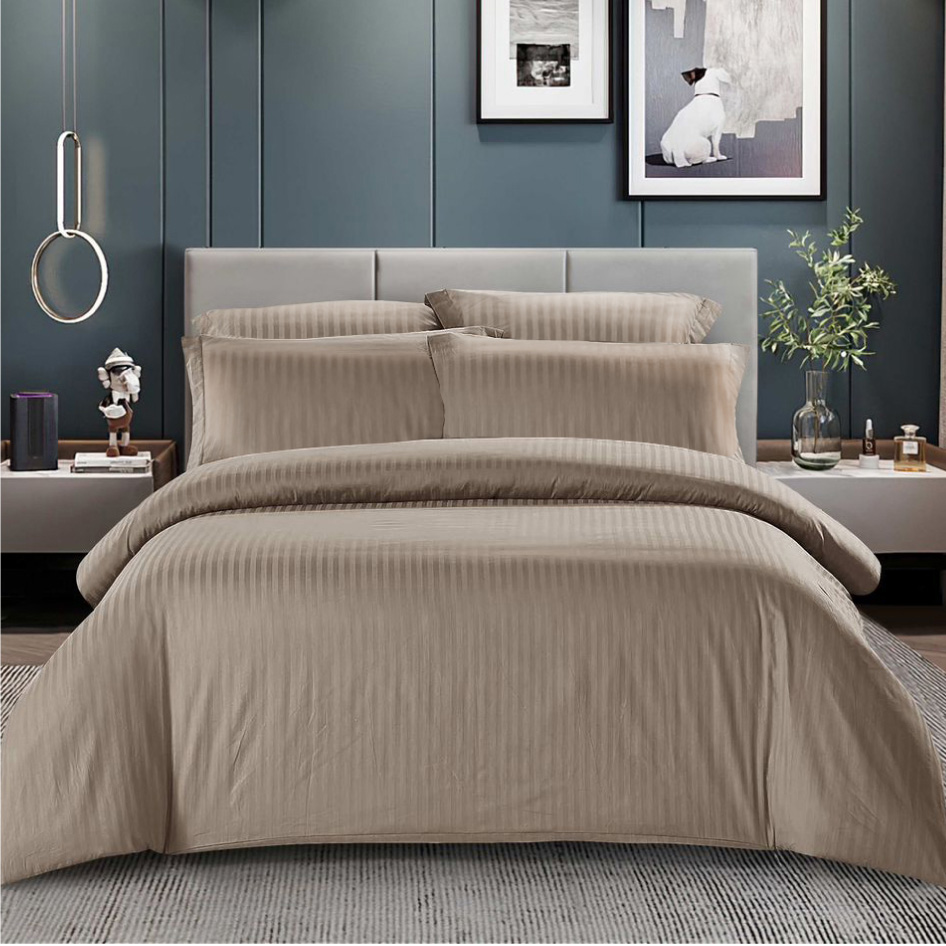  Сатин Stripe - Постельное белье «Сатин Stripe» латте 1*1см 